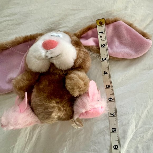 Vintage Hallmark White Crayola Easter Bunny Rabbit Plush Pink Overalls & Hat   T - Picture 9 of 10